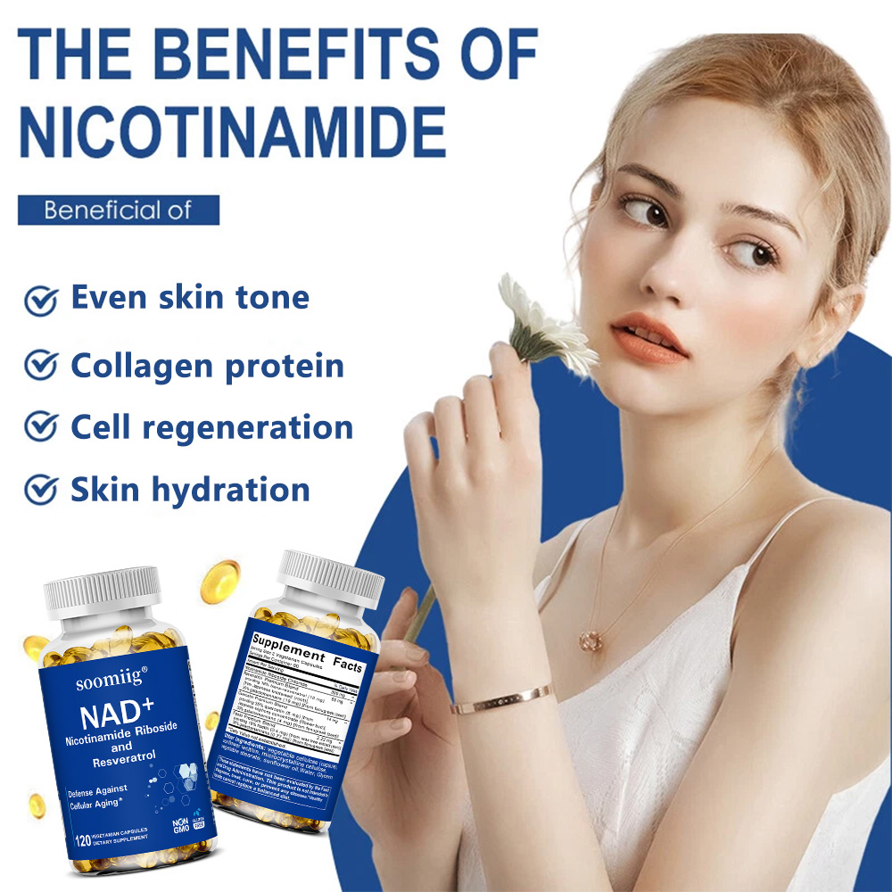 Resveratrol Capsule Anti Aging - NAD Supplement - with Nicotinamide Riboside