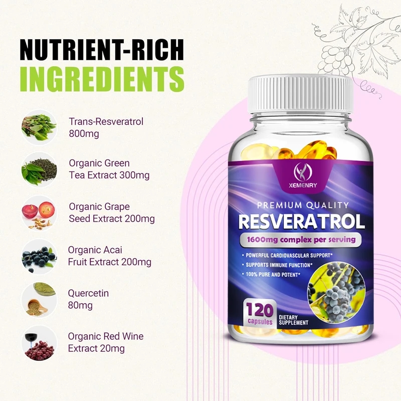 Resveratrol Capsules - Support - Resveratrol Capsule Anti Aging 评论和价格