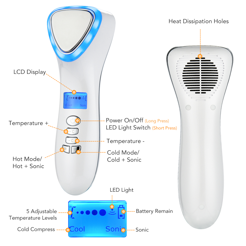 Hot and Cold Face Massager LED - Lifted Nutrition & Fitness Reviews 评论和价格
