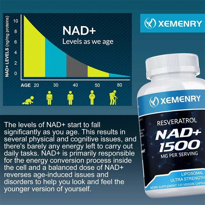NAD+ Supplements - Contains Re - Resveratrol Capsule Anti Aging 评论和价格