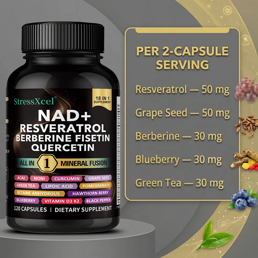 NAD+ Supplement with Resveratr - Resveratrol Capsule Anti Aging 评论和价格