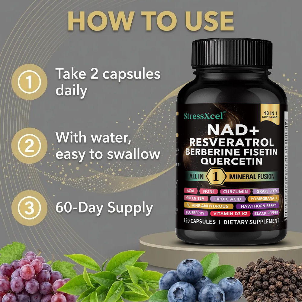 NAD+ Supplement with Resveratr - Resveratrol Capsule Anti Aging 评论和价格