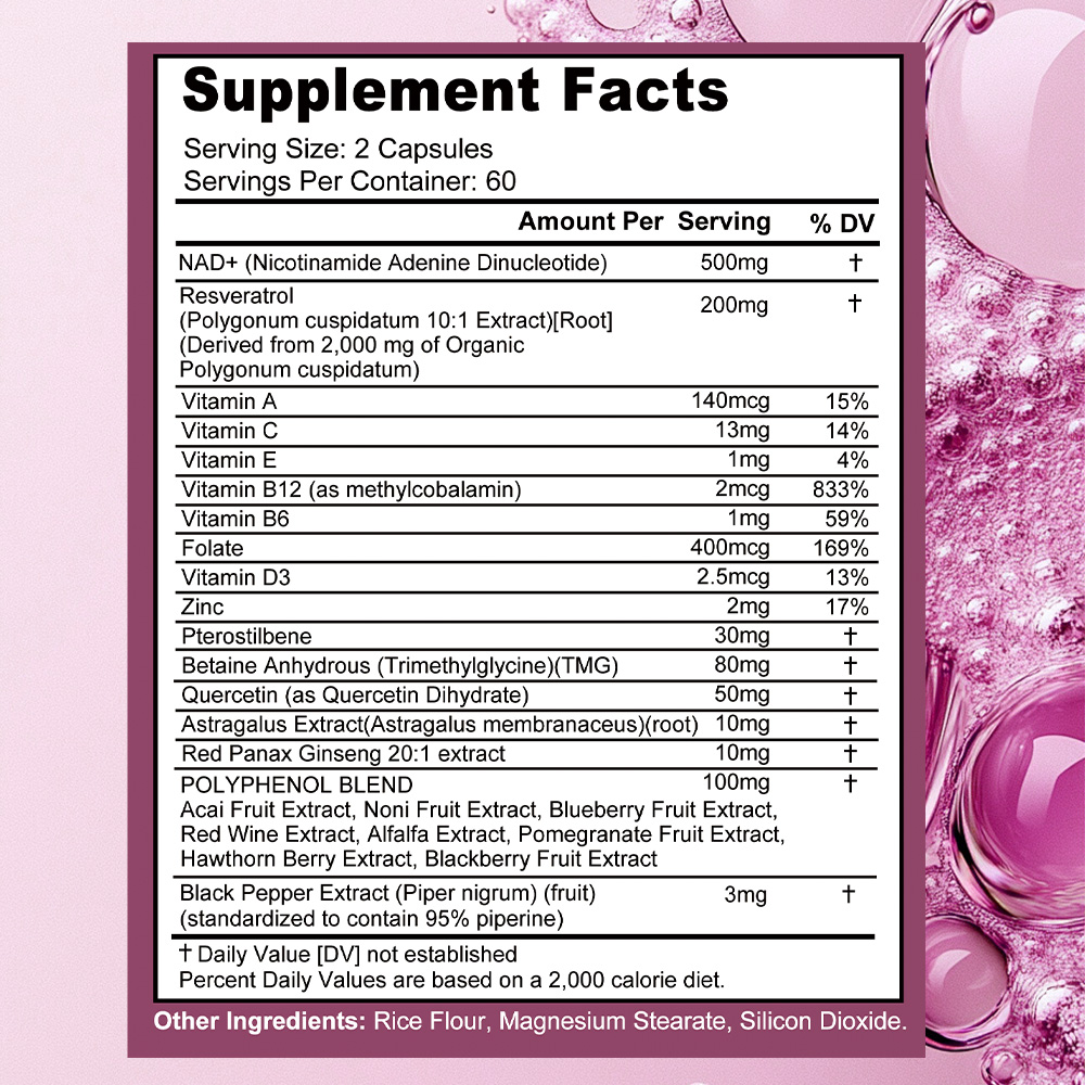 NAD+ Resveratrol Supplements - - Resveratrol Capsule Anti Aging 评论和价格