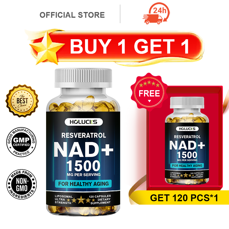 HOLUCKS NAD+ Capsules, with NA - Resveratrol Capsule Anti Aging 评论和价格