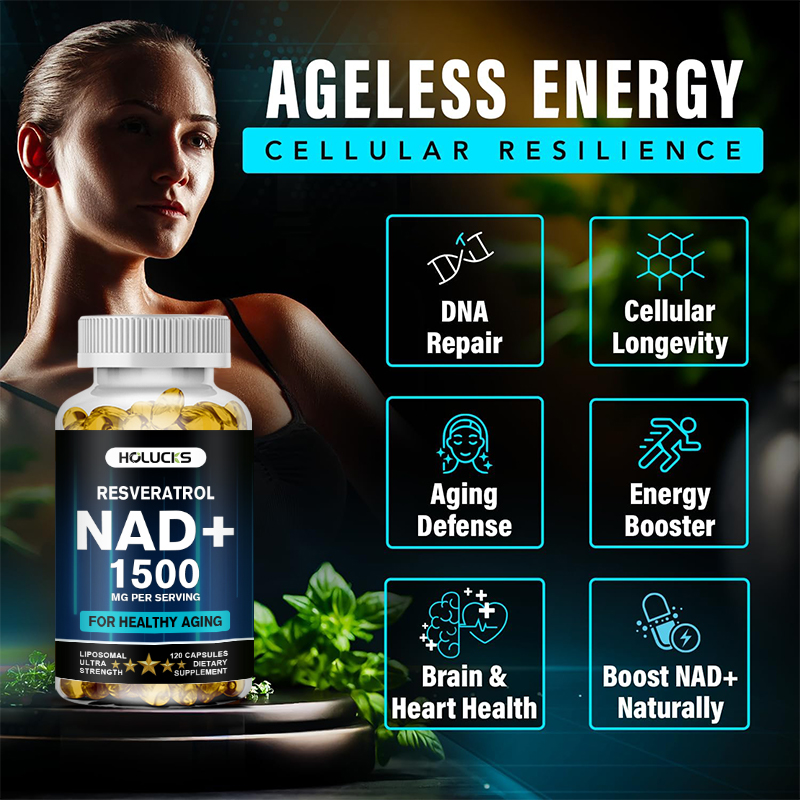 HOLUCKS NAD+ Capsules, with NA - Resveratrol Capsule Anti Aging 评论和价格
